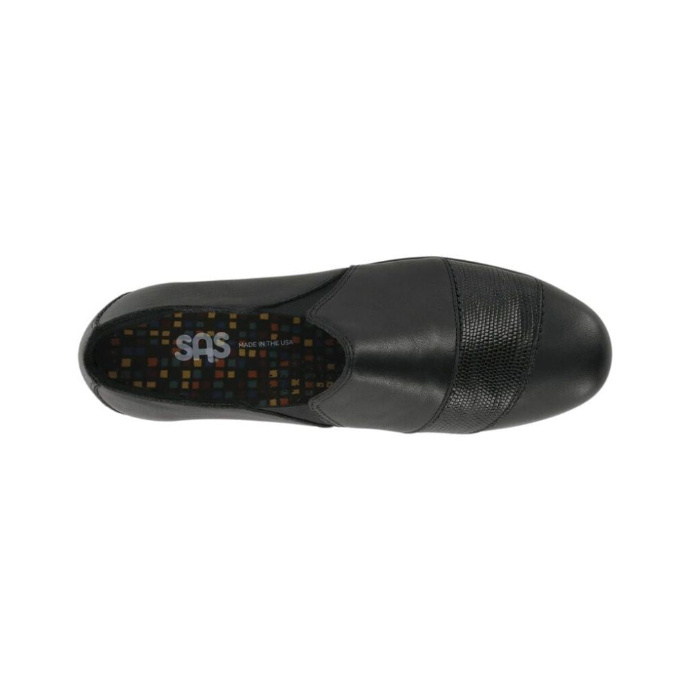 SAS Women’s Nora Slip-On Shoe – Black Lizard 2