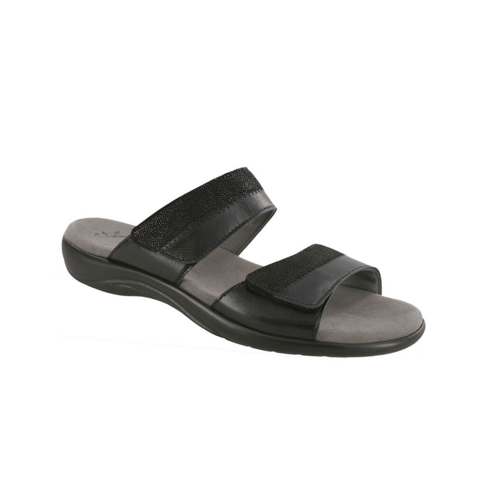 SAS Women's Nudu Slide Comfort Leather Sandal - Midnight 1