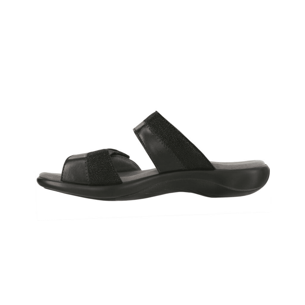 SAS Women's Nudu Slide Comfort Leather Sandal - Midnight 5