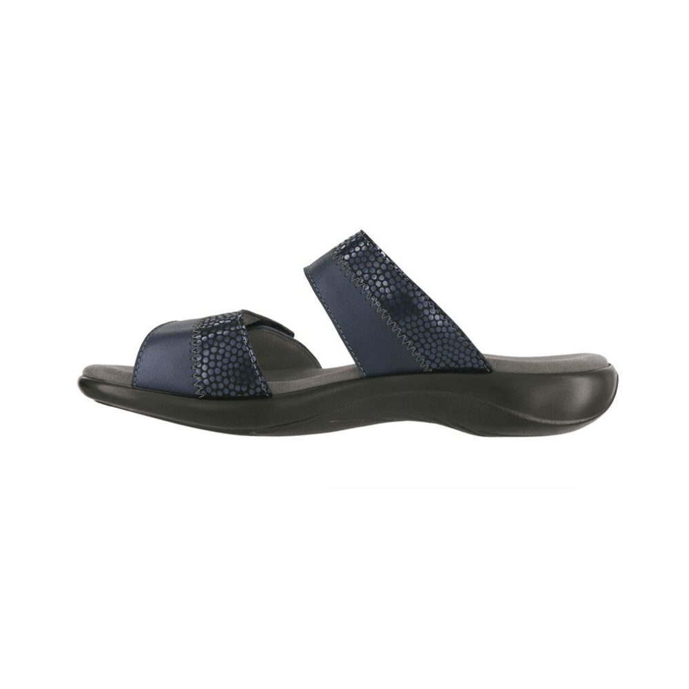 SAS Women's Nudu Slide Comfort Leather Sandal - Navy 5