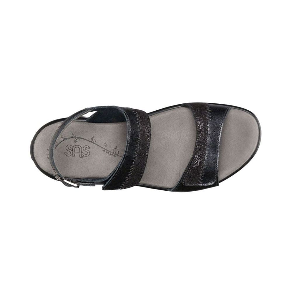 SAS Women's Nudu Slide Handcrafted Comfort Leather Sandal - Midnight 4