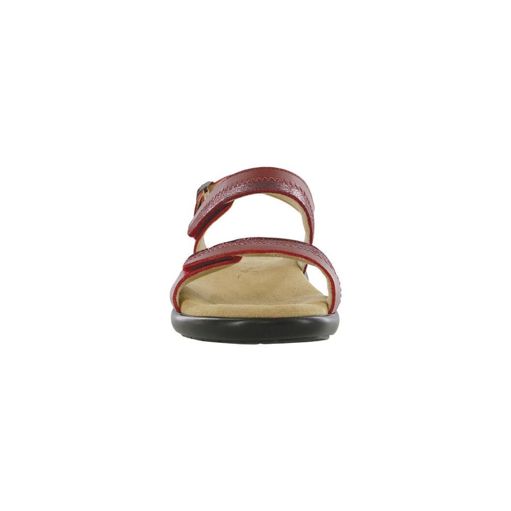 SAS Women's Nudu Slide Handcrafted Comfort Leather Sandal - Ruby/Cabernet 3