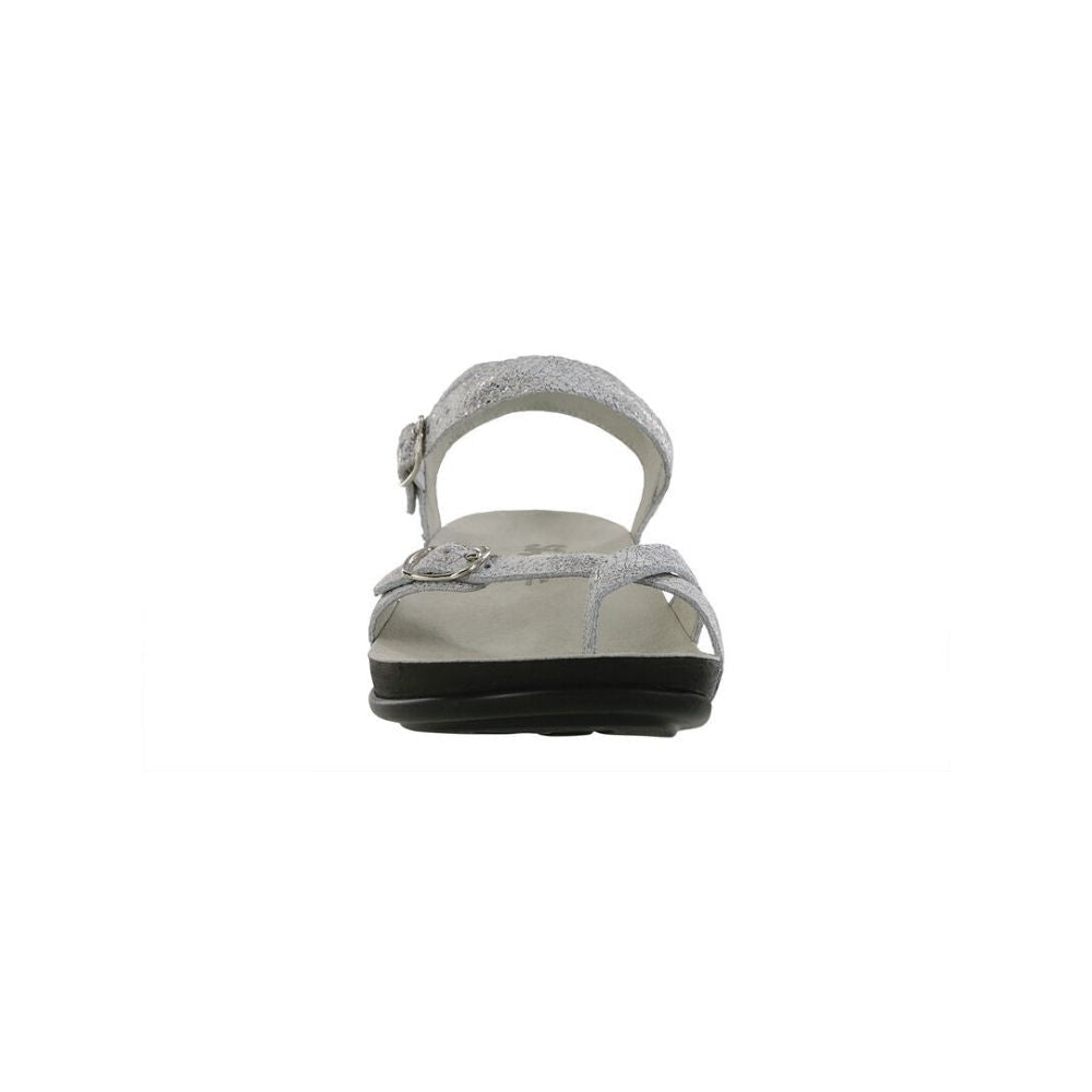 SAS Women's Pampa Leather Comfort Ankle-Strap Sandal - Plata 7