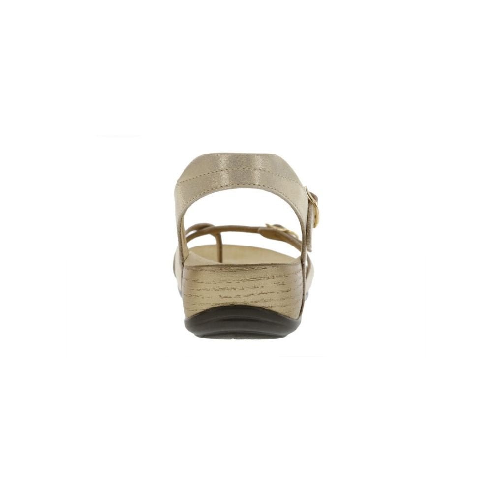 SAS Women's Pampa Leather Comfort Ankle-Strap Sandal - Soft Gold 5