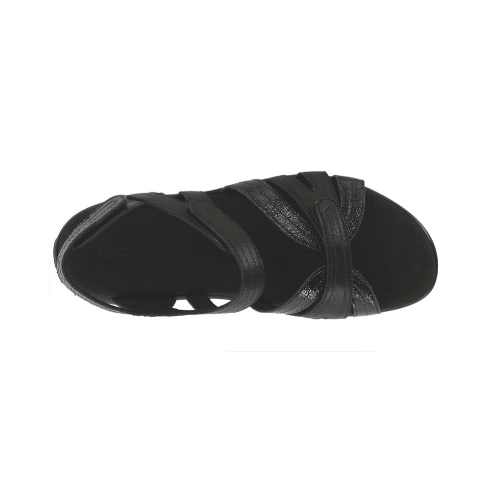 SAS Women's Pier Supportive Leather Sandal - Black Sand 2