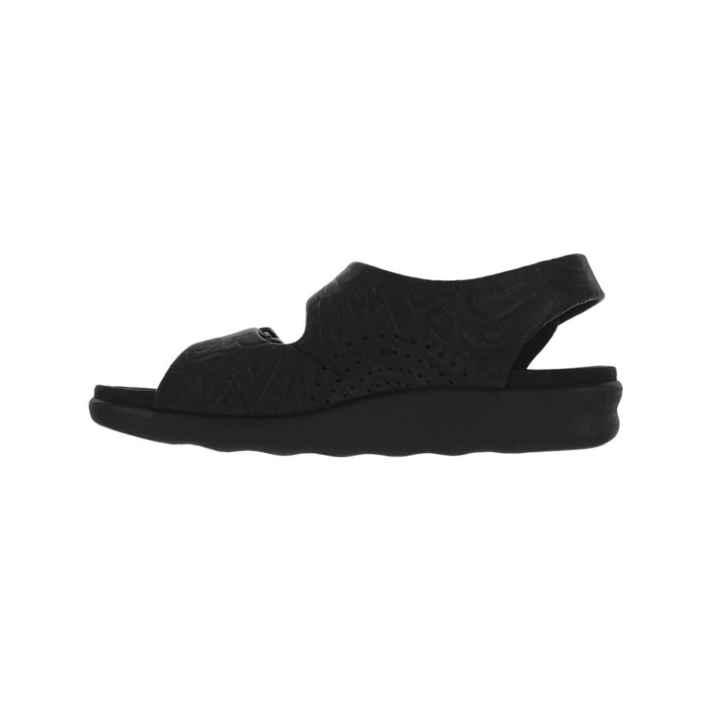 SAS Women’s Relaxed Supportive Leather Slip-On Shoe – Black Larse 5