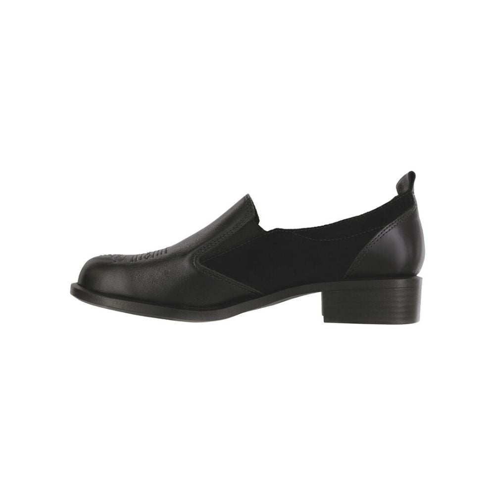 SAS Women’s Saddle Slip-On Comfort Loafer Leather Shoe – Black 5