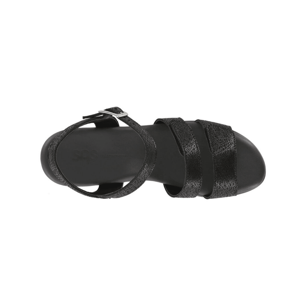 SAS Women's Savanna Adjustable Strap Leather Sandal - Web Black 2