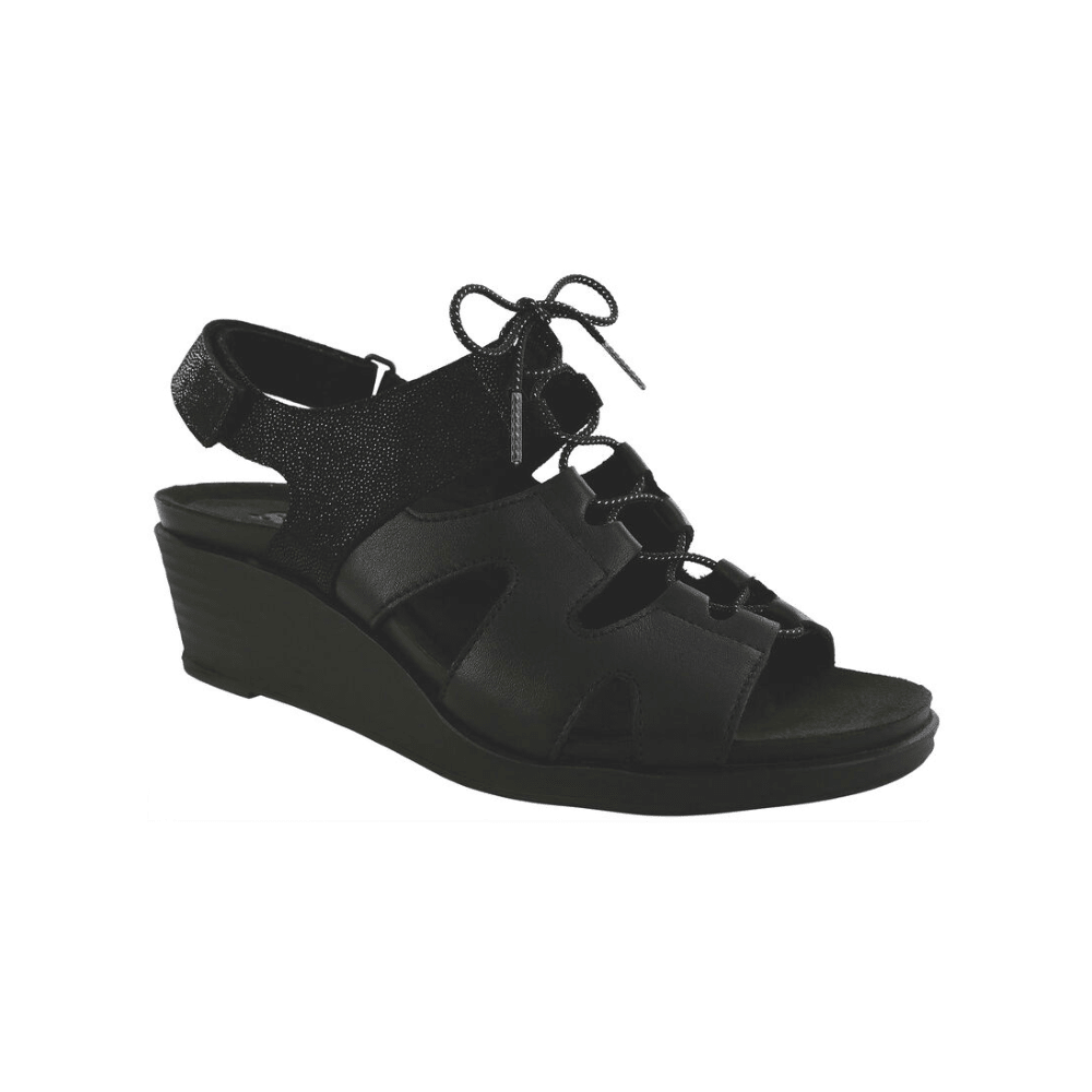 SAS Women’s Sedona Sandal – Black Sparkle 1