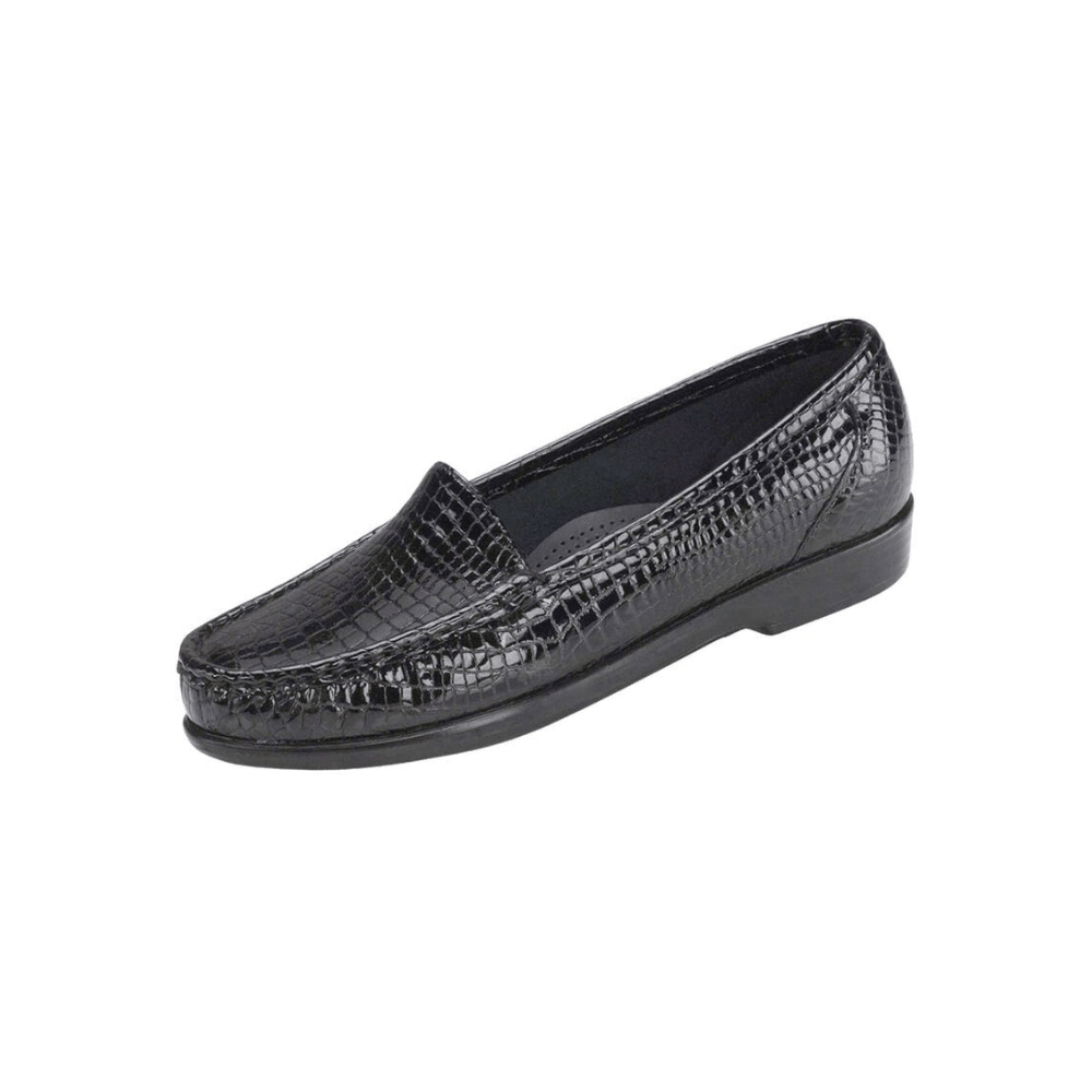SAS Women's Simplify Leather Slip-On Loafer – Black Croc 4