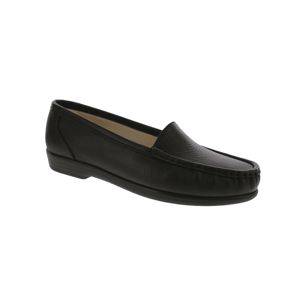 SAS Women's Simplify Leather Slip-On Loafer – Black 1