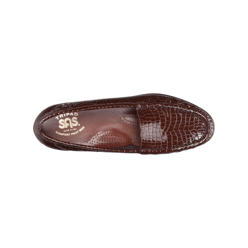 SAS Women's Simplify Leather Slip-On Loafer – Brown Croc 2