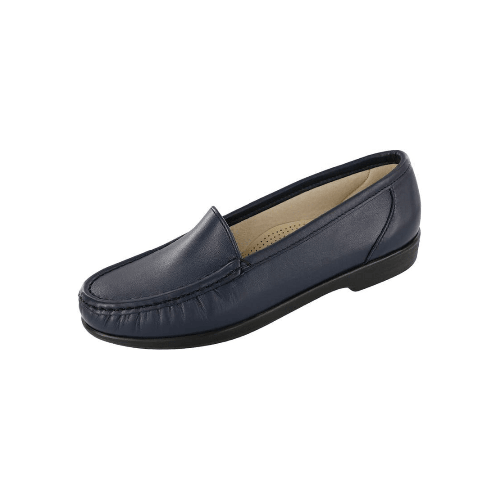 SAS Women's Simplify Leather Slip-On Loafer – Navy 3