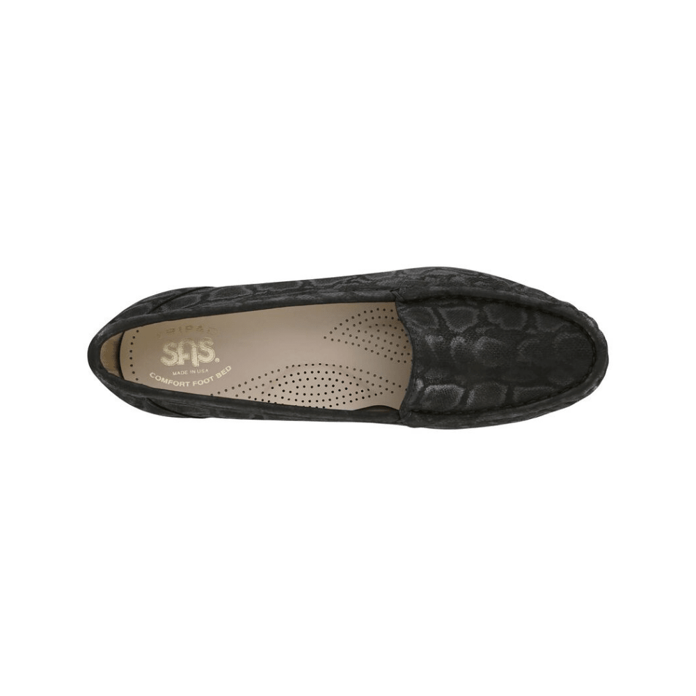 SAS Women's Simplify Leather Slip-On Loafer – Nero Snake 2