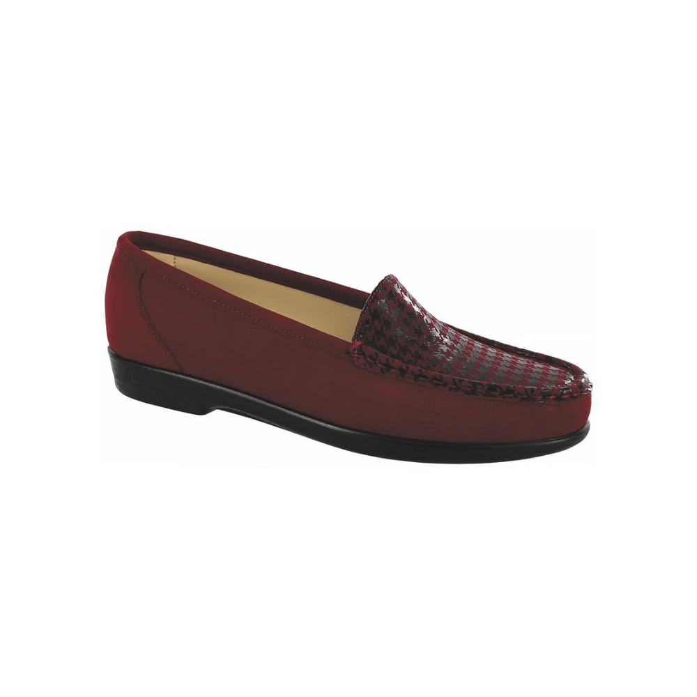 SAS Women's Simplify Leather Slip-On Loafer – Red Tetris 1