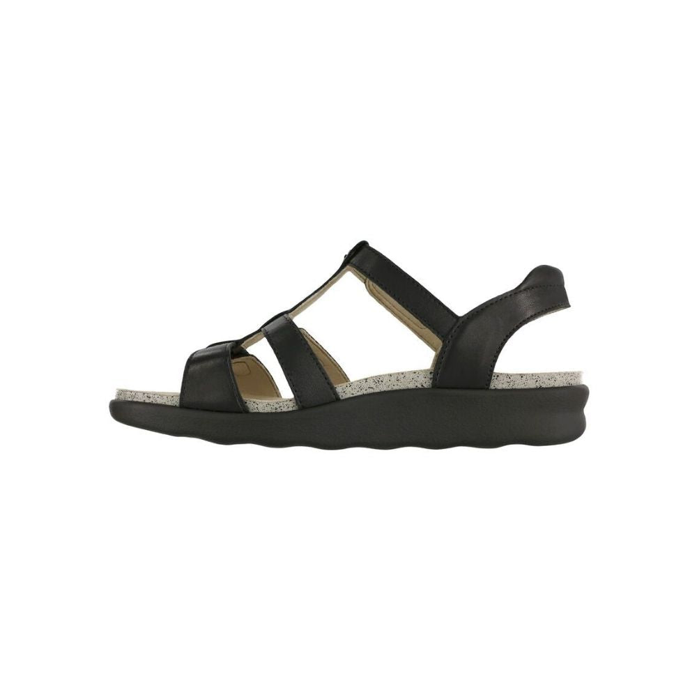 SAS Women’s Sorrento Leather Comfort T-Strap Sandal - Black 2