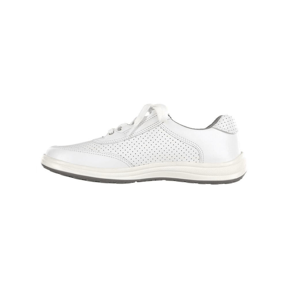 SAS Women's Sporty Lux Athletic Walking Shoe – White Perf 5
