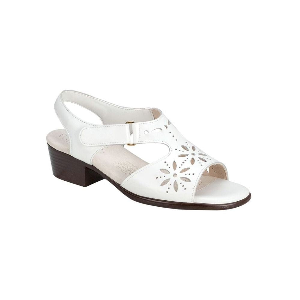 SAS Women’s Sunburst Comfort Dress Sandal – White 1