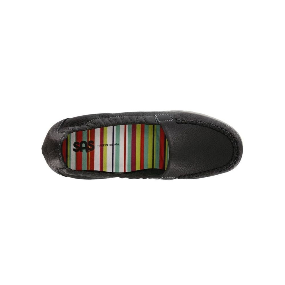 SAS Women’s Sunny Ultra-Flexible Folding Leather Flat Shoe – Black 2