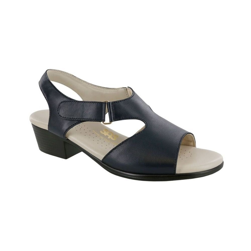 SAS Women's Suntimer Adjustable Leather Sandal - Navy 1