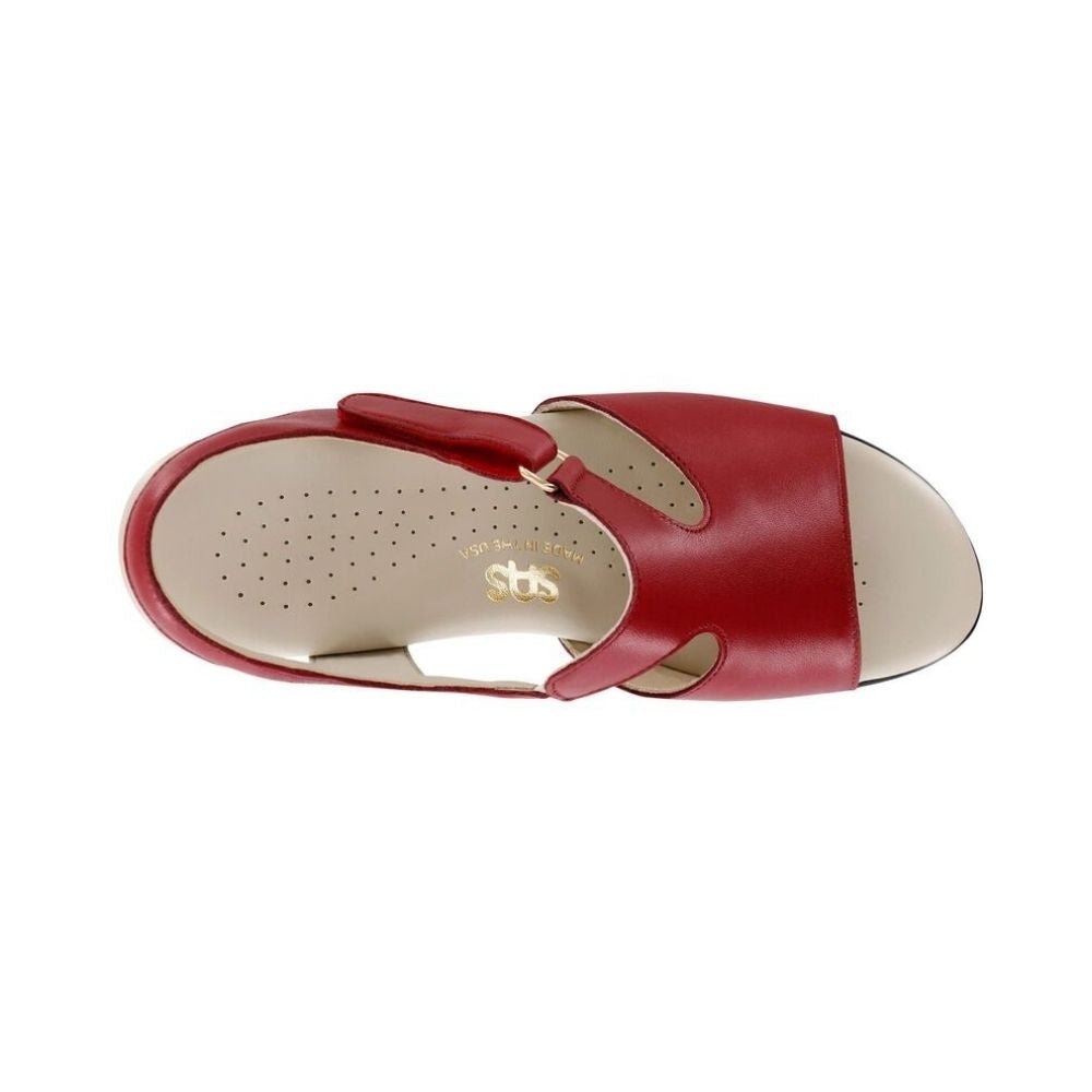 SAS Women's Suntimer Adjustable Leather Sandal - Red 2