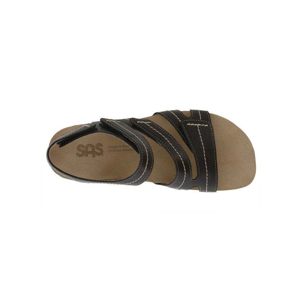 SAS Women’s Swerve Leather Comfort Sandal – Black 3