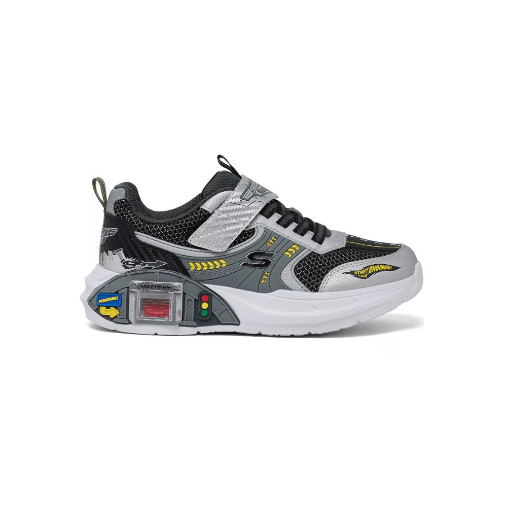 Skechers Boys' Garage Interactive Sneakers - Silver / Black 1