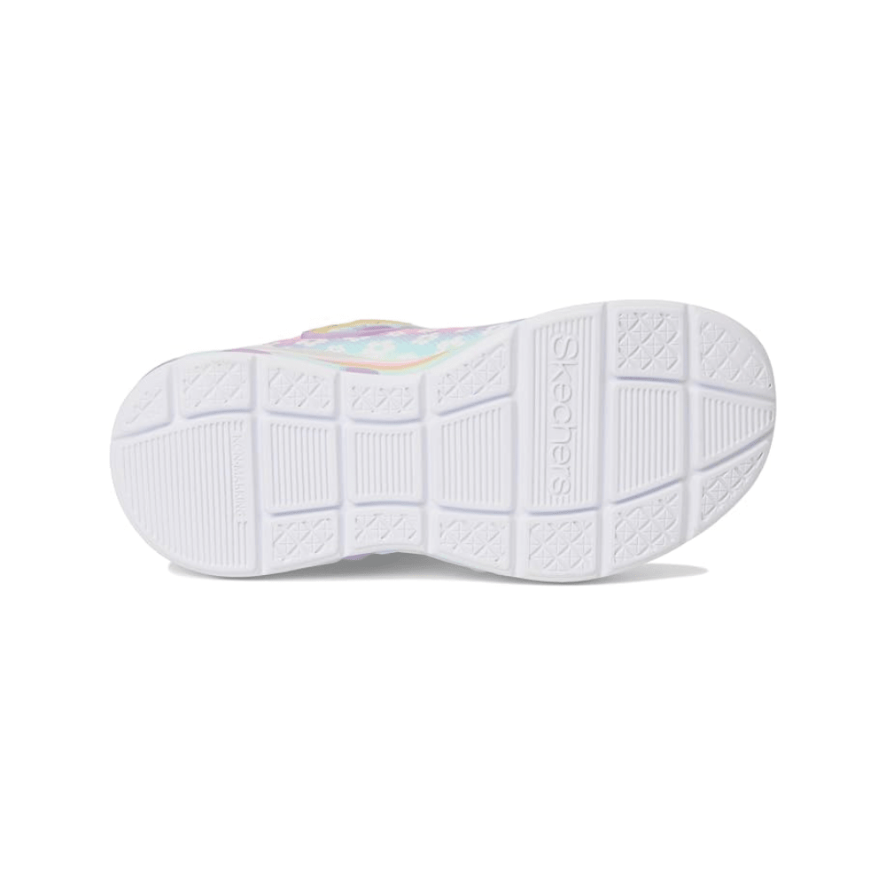 Skechers Girls Flower Friends Kid's Sneakers, White Multi 6