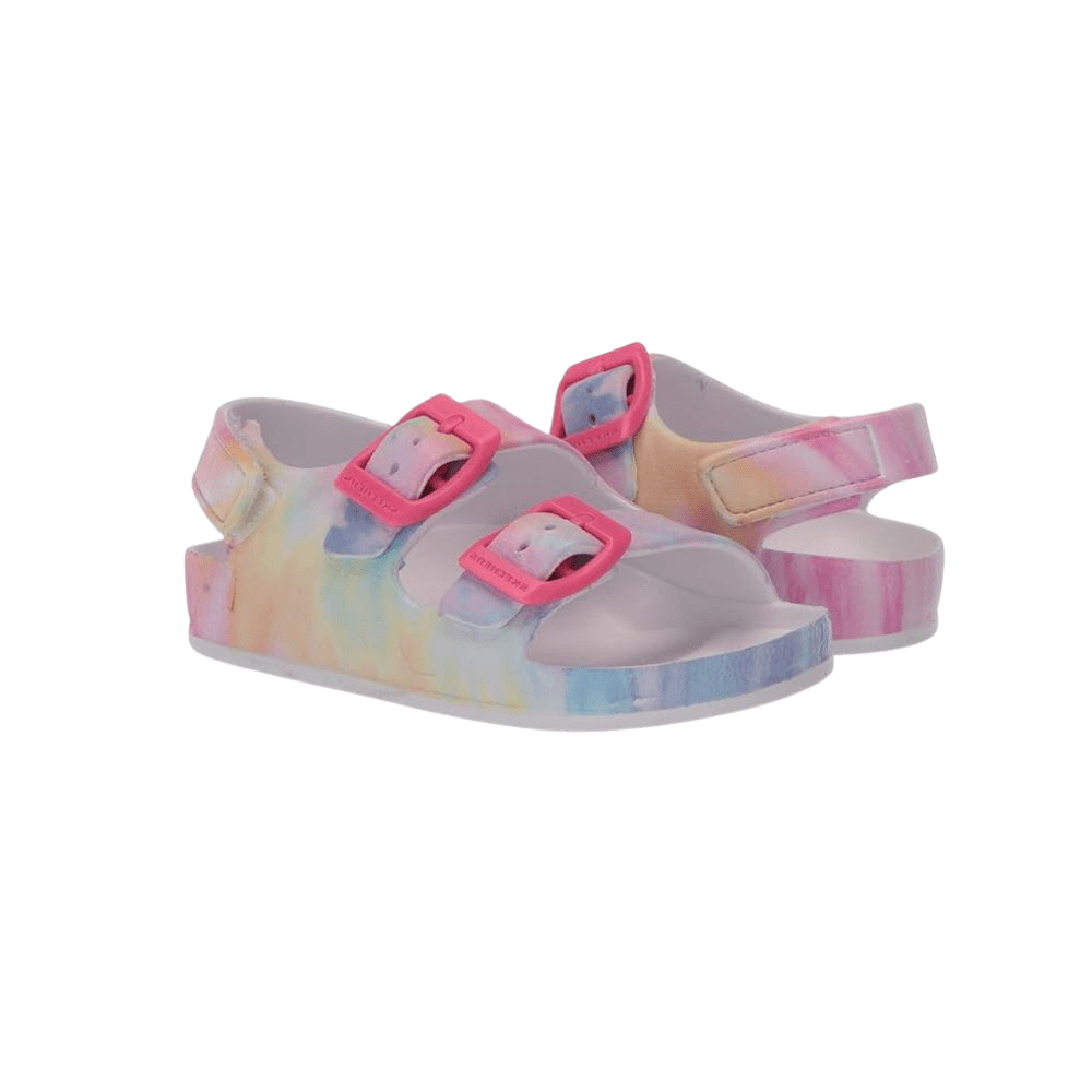 Skechers Girl's Foamies Lil Cali Blast - Lil Summer D Slide Sandal, Multi 4