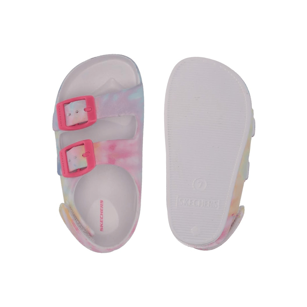 Skechers Girl's Foamies Lil Cali Blast - Lil Summer D Slide Sandal, Multi 6