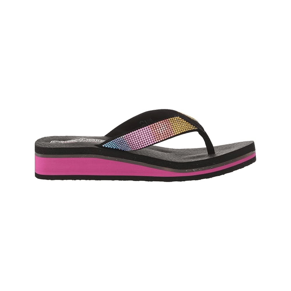 Skechers Kids Girls Vinyasa Sparks Sandals, Black/Multi 1