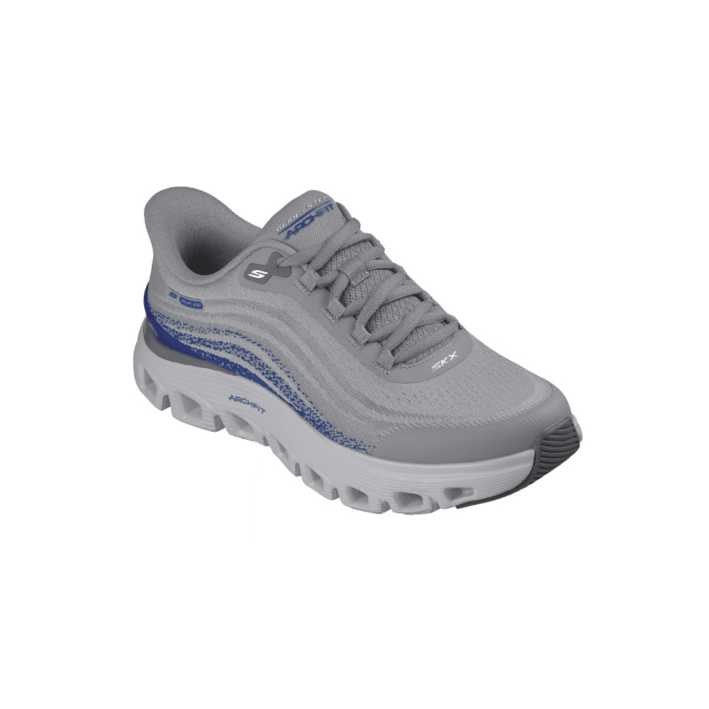 Skechers Men’s Arch Fit Glide-Step Wave – Zanaro (Gray/Blue) 2
