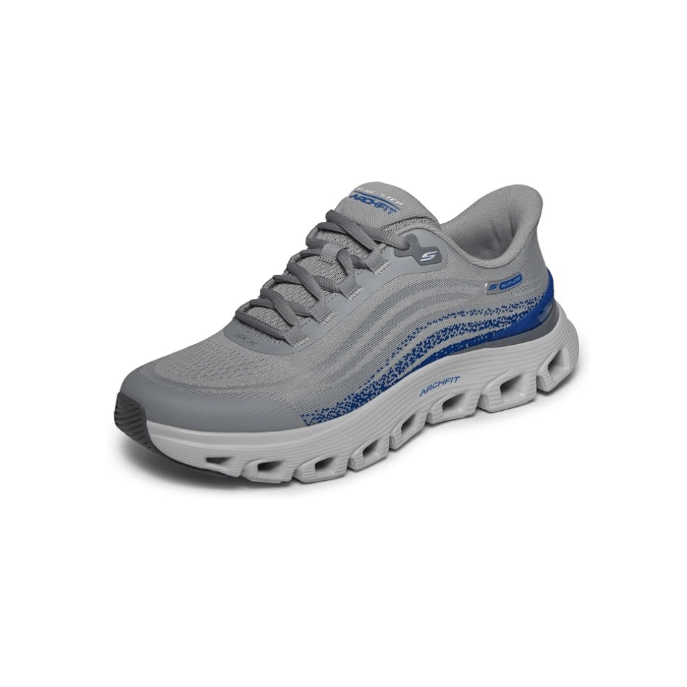 Skechers Men’s Arch Fit Glide-Step Wave – Zanaro (Gray/Blue) 6