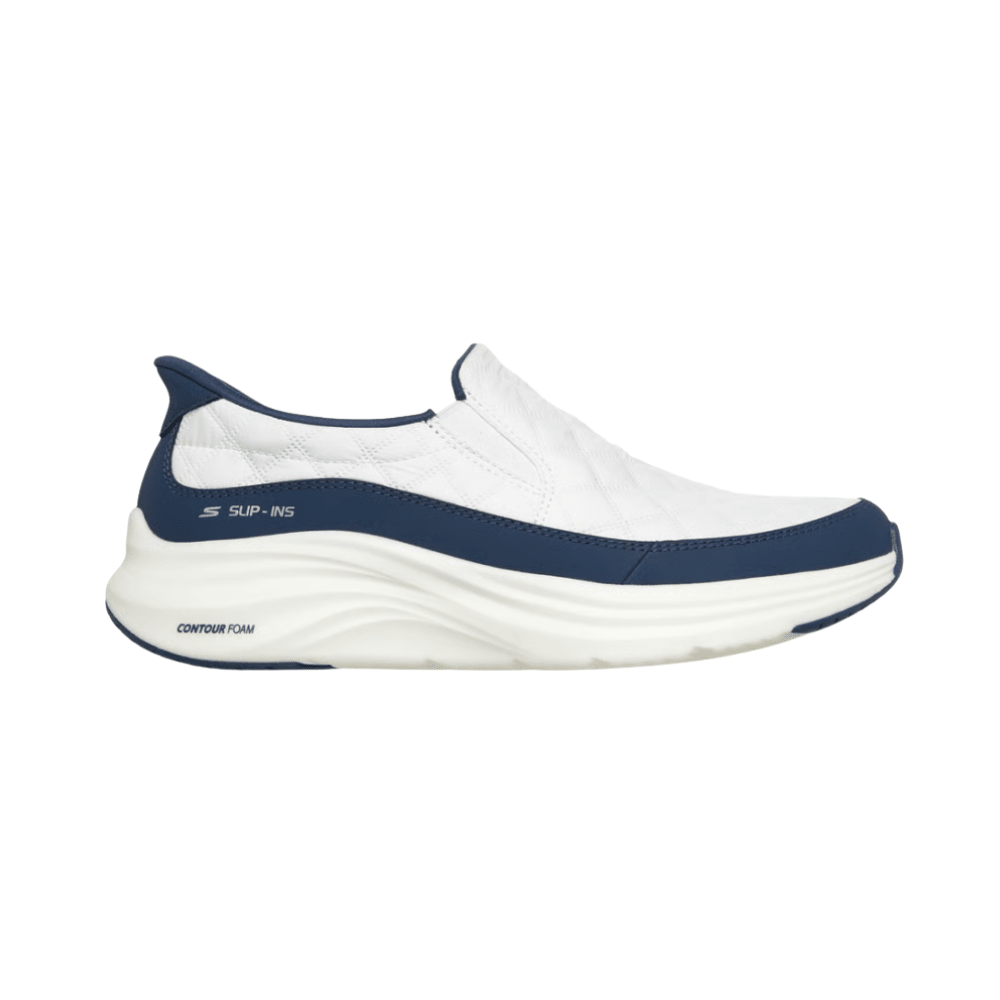 Skechers Men's Hands Free Slip-ins: Contour Foam - Nordain - White/Navy 1