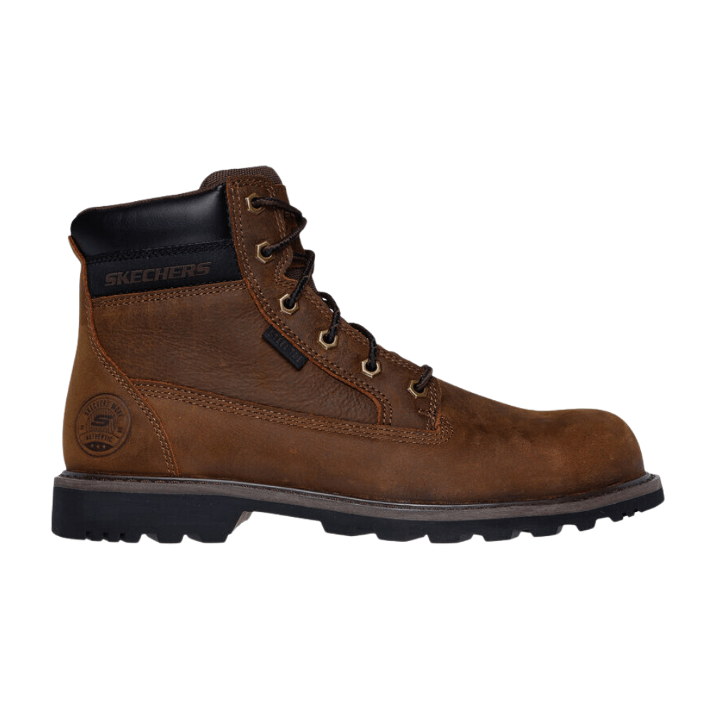 Skechers Men's Longrider Water Resistant Work Boot - Brown 1