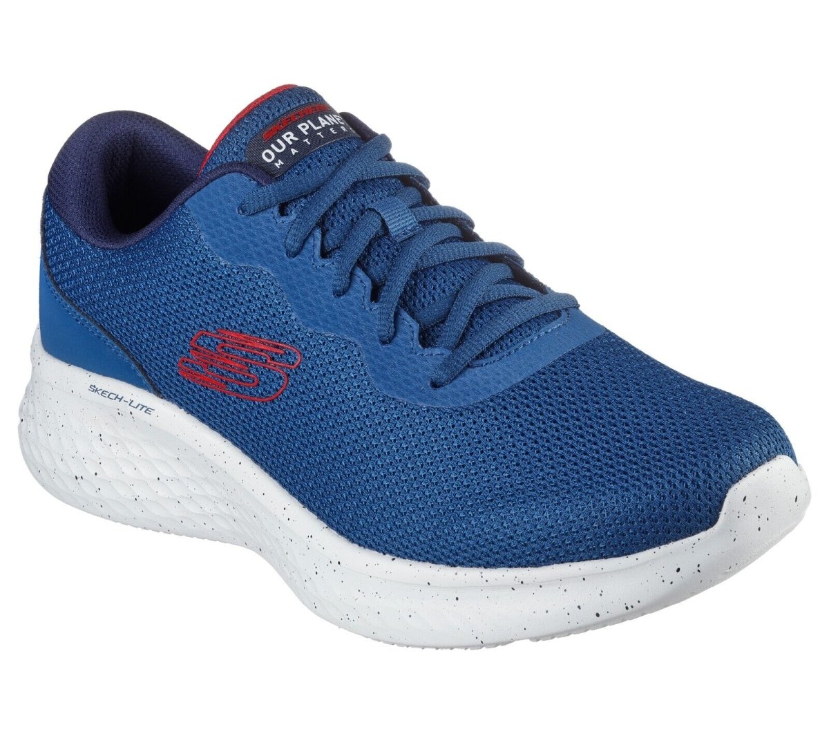 Skechers Shoes Men Memory Foam Sport Blue White Comfort Casual Walk Lite 232830 6