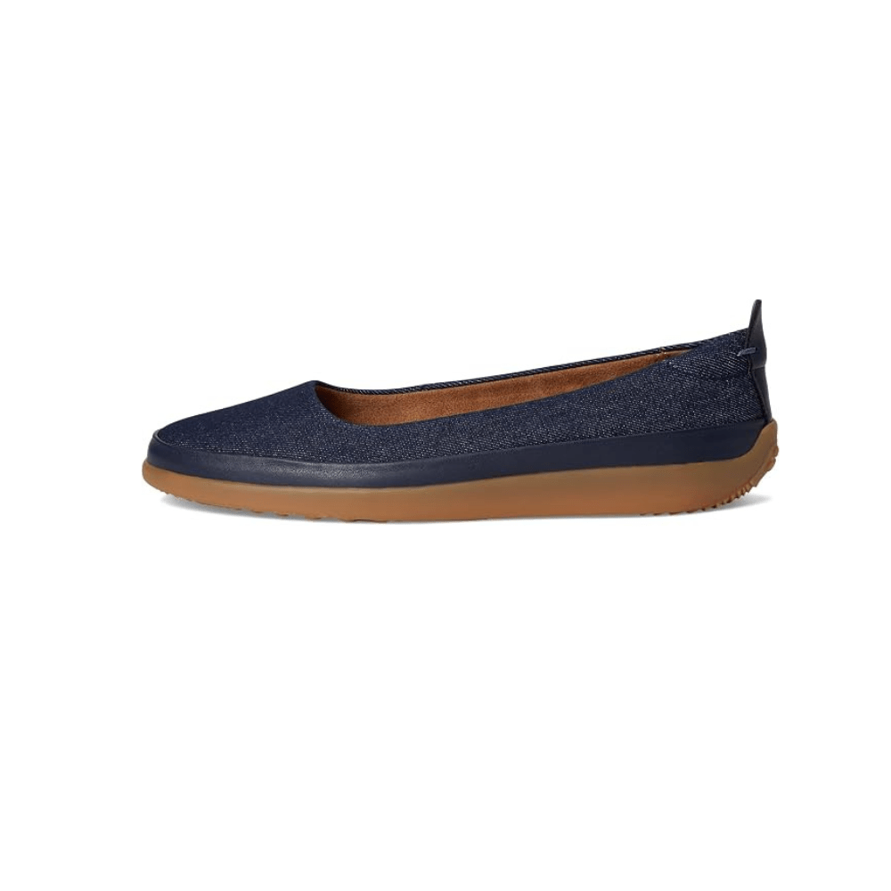 SoftWalk Disa Women's Asymmetric Leather Slip-On Flat - Denim Blue 7
