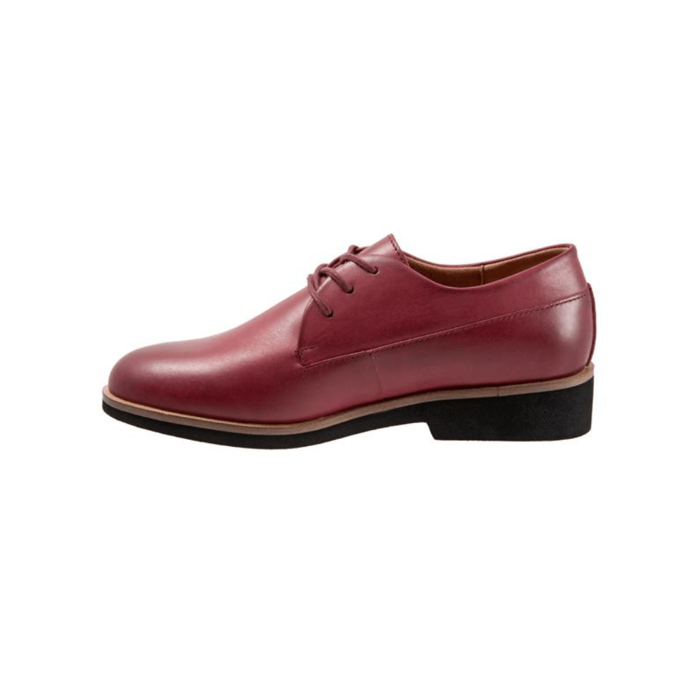 SoftWalk Whitby Women's Leather Derby Oxford - Dark Red 5