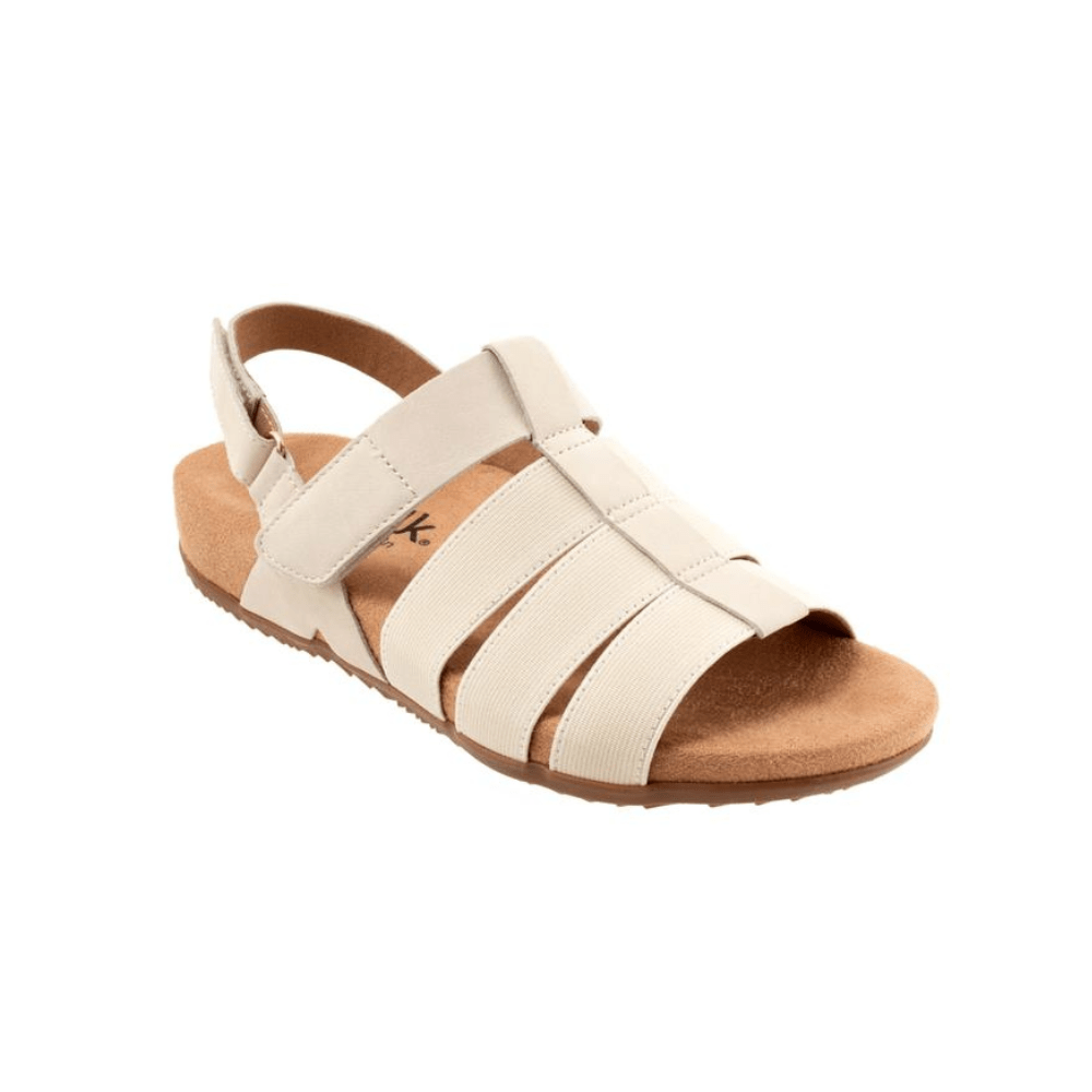 SoftWalk Women's Burnaby Leather Fisherman Sandal - Ivory 1