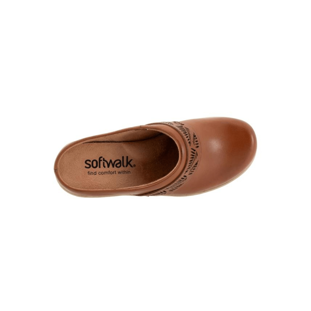 SoftWalk Women's Melita Leather Comfort Clog - Luggage 2