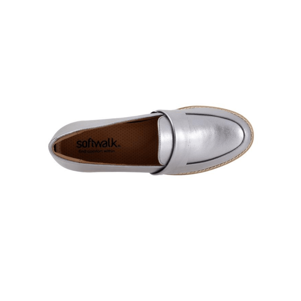 SoftWalk Women's Walsh Leather Comfort Loafer - Pewter 2