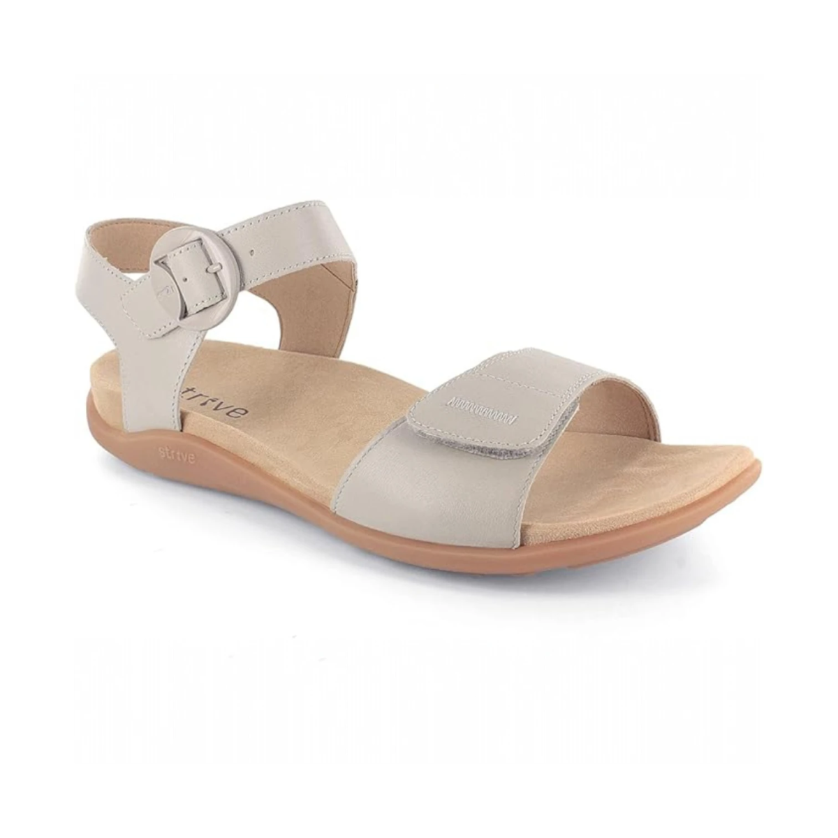 Strive Bay Women's Supportive Comfort Latte Sandal 1