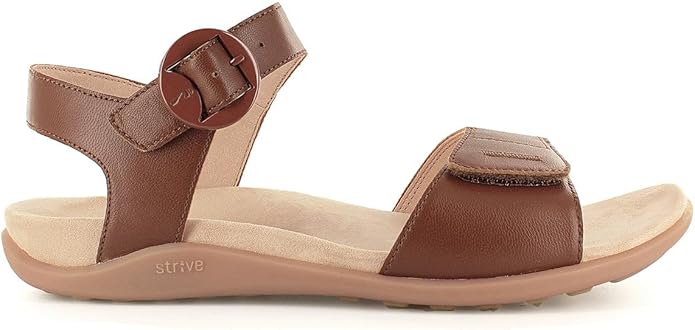 Strive Bay Women's Supportive Comfort Tan Sandal 2