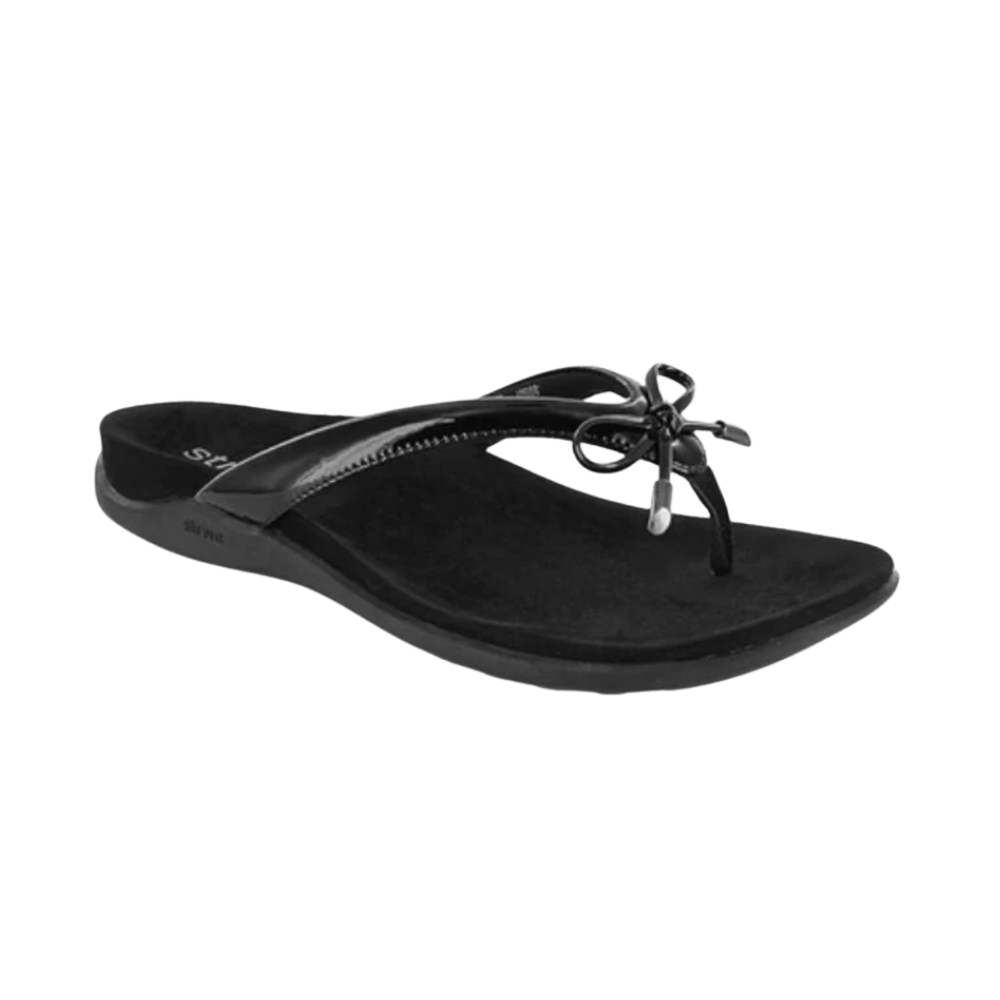 Strive Island Women's Stylish Comfort Black Sandal 1