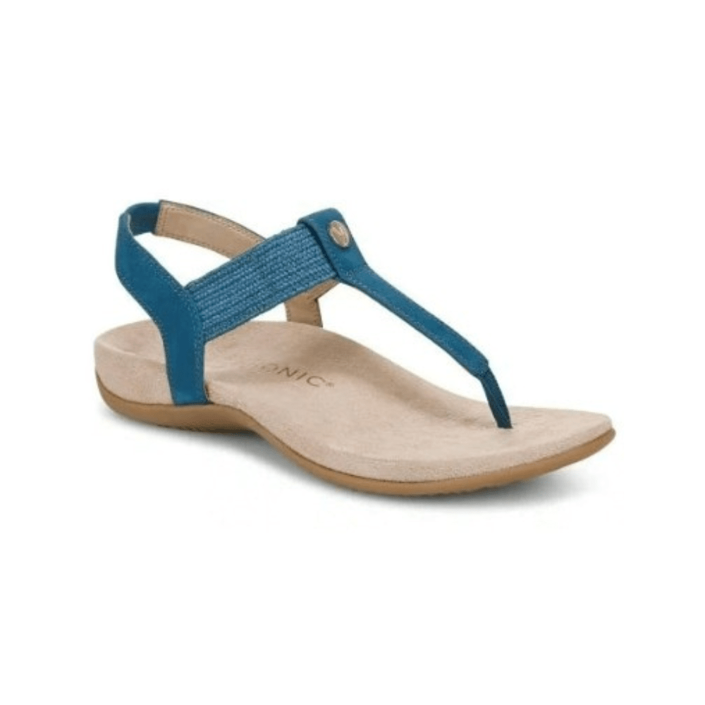 Vionic Brea Toe Post Slingback Sandal Celestial Teal Nubuck I9863L5403 1