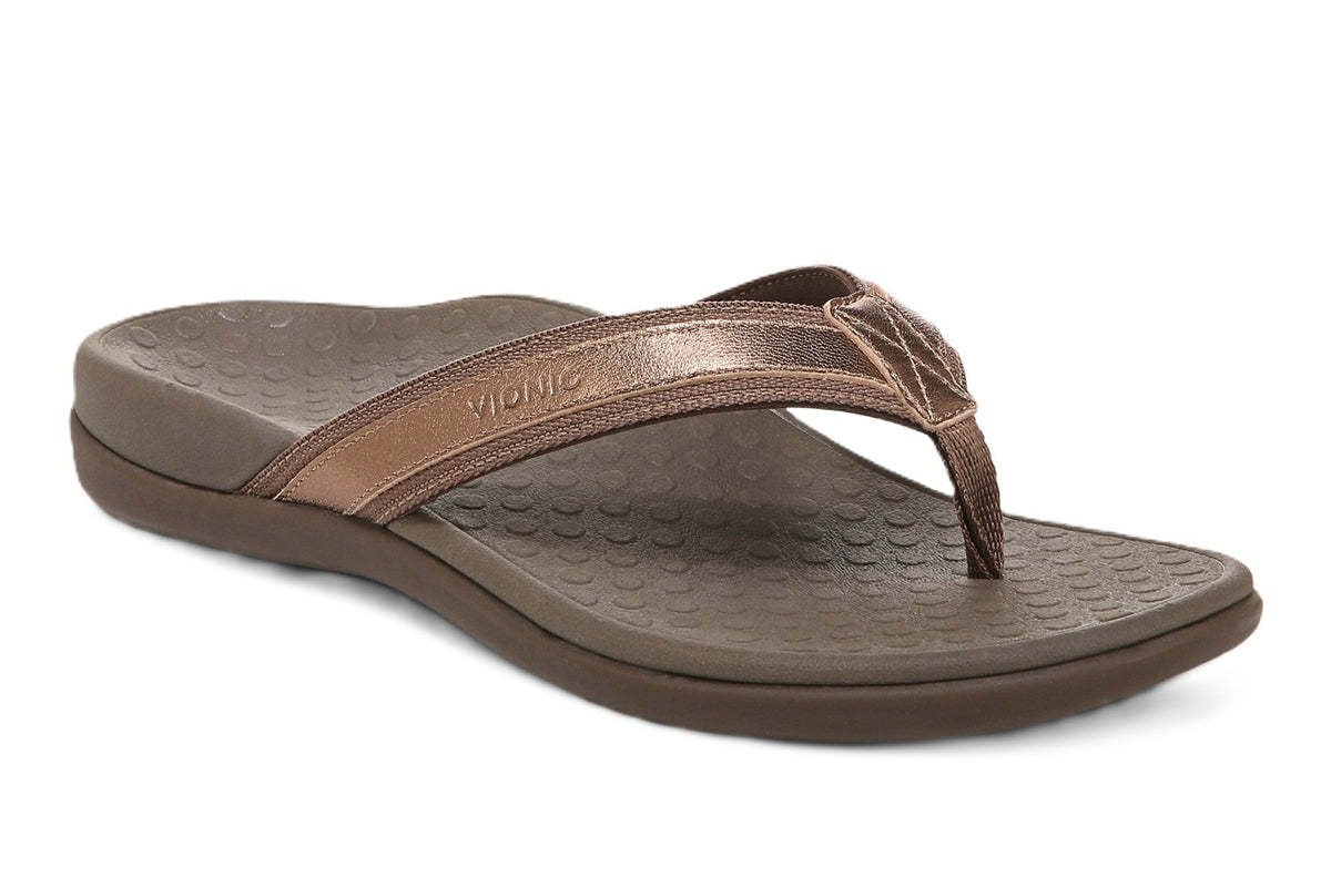 Vionic TIDE II Toe Post Bronze Metallic Women's Flip Flop Sandal - Women's SandalVionic