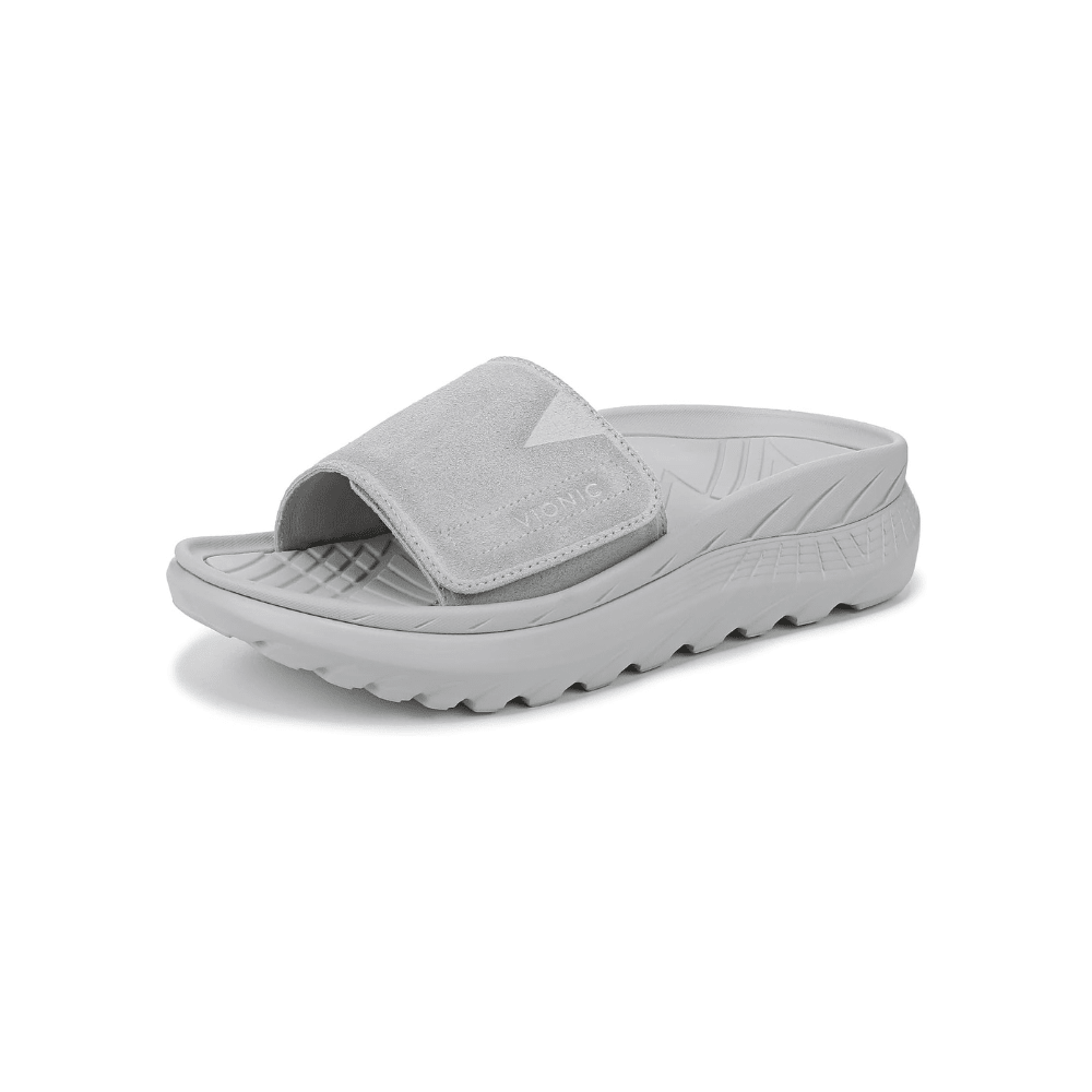 Vionic Unisex Rejuvenate Recovery Sandal - Vapor Grey / Suede 5