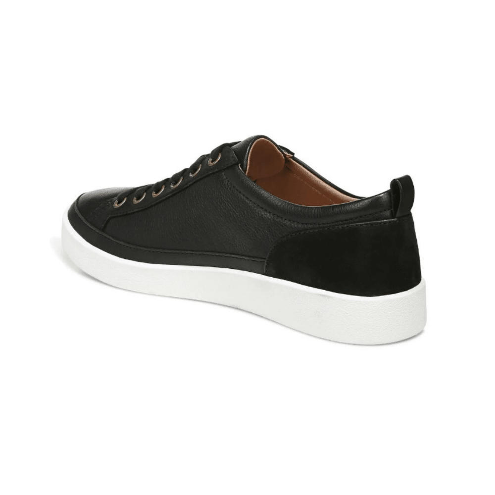 Vionic Winny Women's Black Leather Nubuck Sneakers - Wide 9