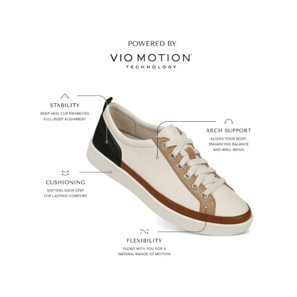 Vionic Winny Women's Black Leather Nubuck Sneakers - Wide 7