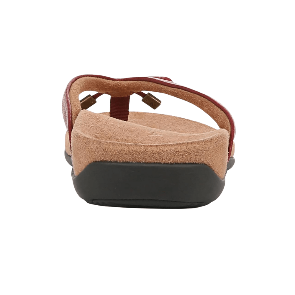 Vionic Women's Bella Leather Thong Sandals Flip - Flop Syrah I0929L1601 5
